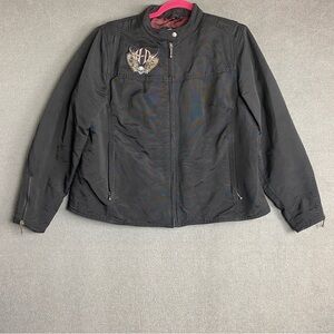 Harley Davidson Skull Cotton & Nylon Riding Jacket size 1W